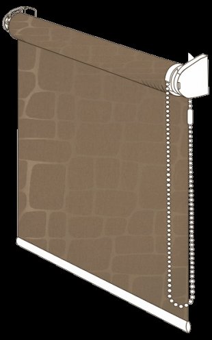 Ролло blackout Люкс, полиэстер, 170 см, коричневый - фото 1