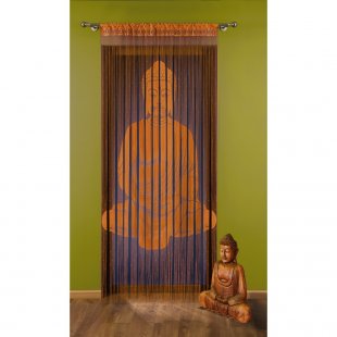 Гардина-лапша Будда, полиэстер, коричневый, 240 см - фото 1